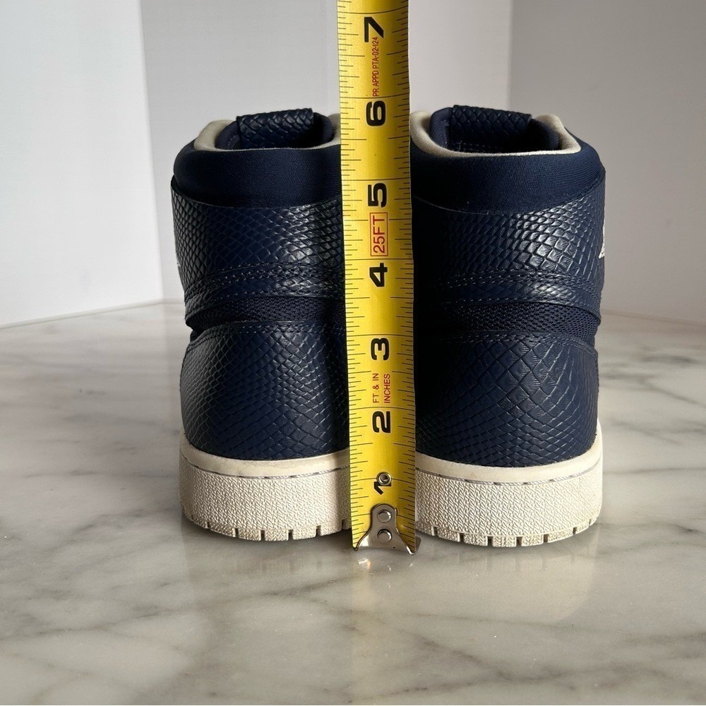 Nike Mens 11.5 Air Jordan 1 High Nouveau Navy Snakeskin 819176-407 2016 Sneakers - Picture 6 of 16